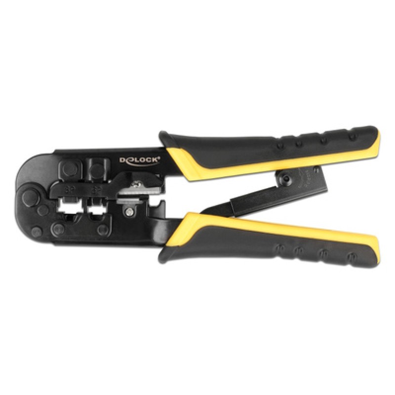 DELOCK DELOCK εργαλείο πτύχωσης με απογυμνωτή καλωδίων RJ45/12/11 90505, 8+6+4P