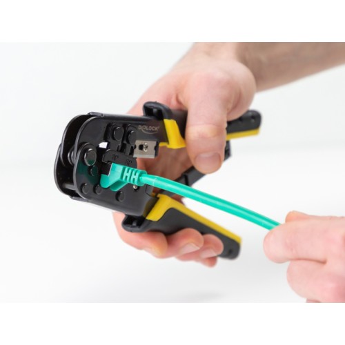 DELOCK DELOCK εργαλείο πτύχωσης με απογυμνωτή καλωδίων RJ45/12/11 90520, 8+6P