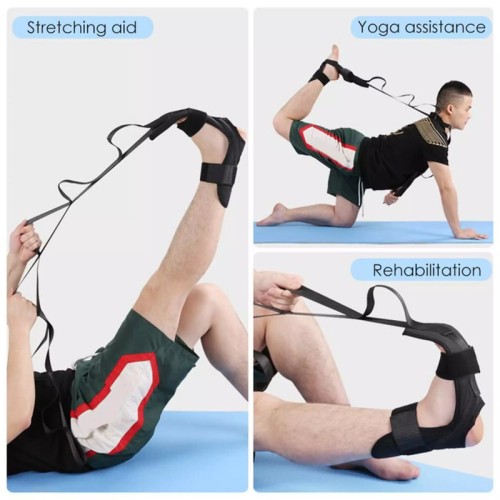 UNBRANDED Ελαστικός ιμάντας για ασκήσεις Pilates/Yoga GYM-0022, 110cm, μαύρος