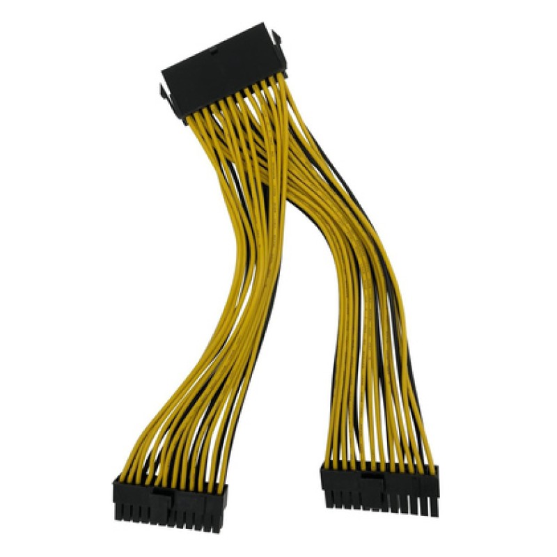 Powertech POWERTECH καλώδιο μητρικής 24pin σε 2x 24pin CAB-W042, 0.20m