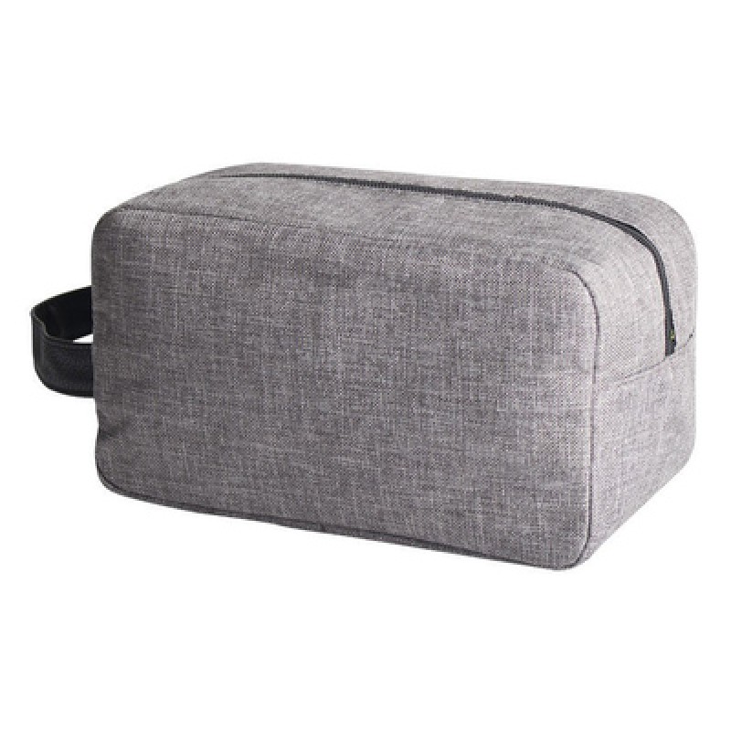 UNBRANDED Τσαντάκι καλλυντικών με χειρολαβή BTHU-0022, 24 x 10.5 x 13cm, γκρι