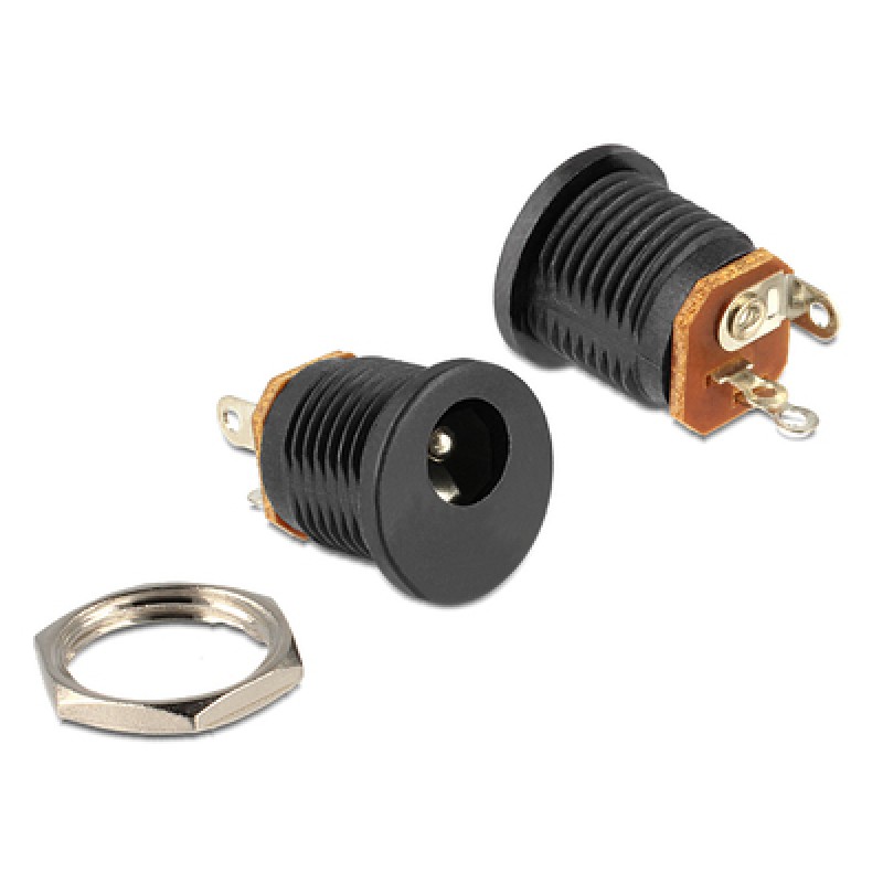 DELOCK DELOCK βύσμα τροφοδοσίας DC 2.1 x 5.5mm 65503, μαύρο