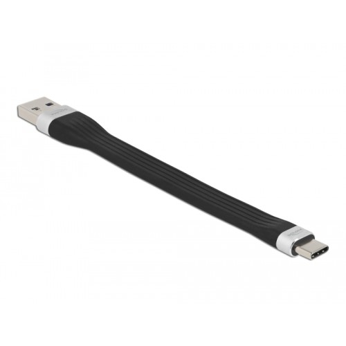 DELOCK DELOCK καλώδιο USB 3.2 σε USB-C 85771, 3A, 5Gbps, FPC, 13.5cm, μαύρο