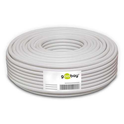 GOOBAY GOOBAY καλώδιο κεραίας 51510, 100dB, 75Ω, CCS, 25m, λευκό