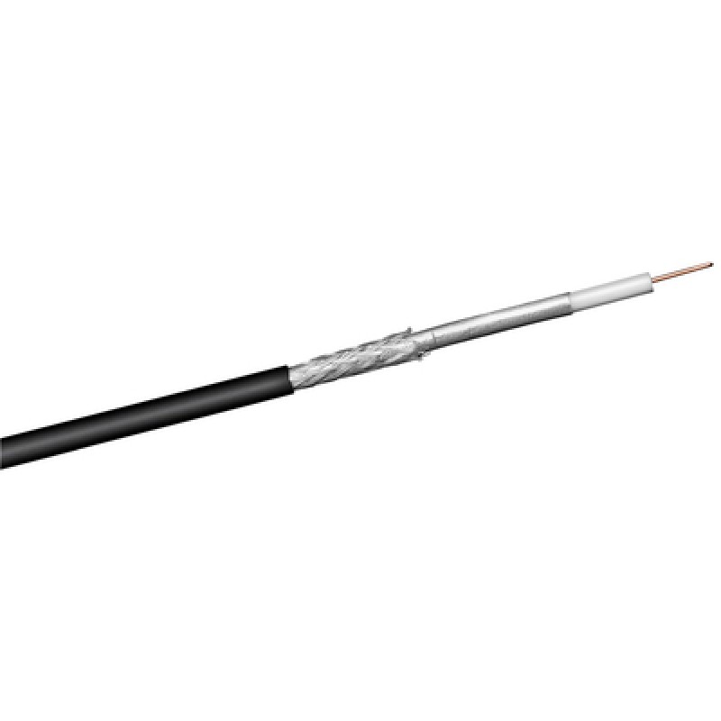 GOOBAY GOOBAY καλώδιο κεραίας 67103, 100dB, 75Ω, CCS, 100m, μαύρο