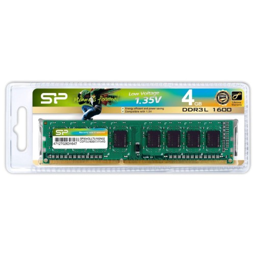 SILICON POWER SILICON POWER μνήμη DDR3L UDIMM SP004GLLTU160N02, 4GB, 1600MHz, CL11