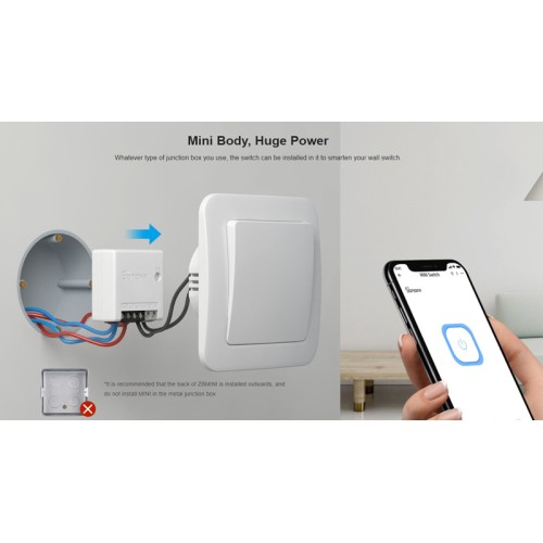 SONOFF SONOFF smart διακόπτης ZBMINI, ZigBee 3.0, λευκός