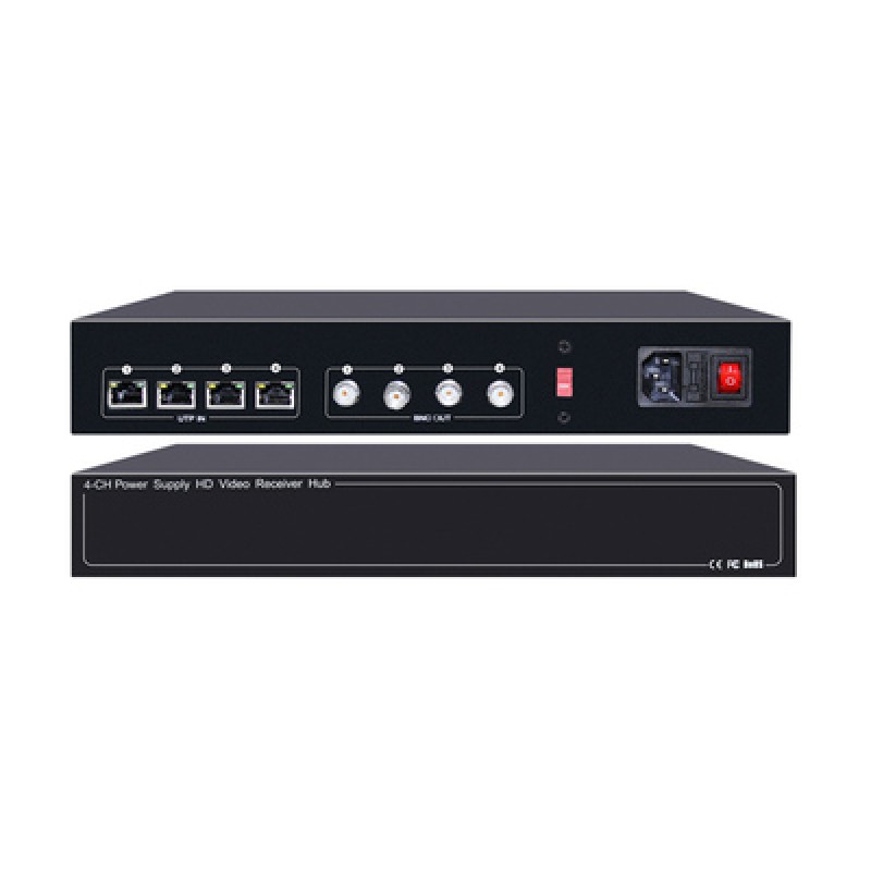 FOLKSAFE FOLKSAFE video and power receiver hub FS-HD4604VPS12, 4 channel