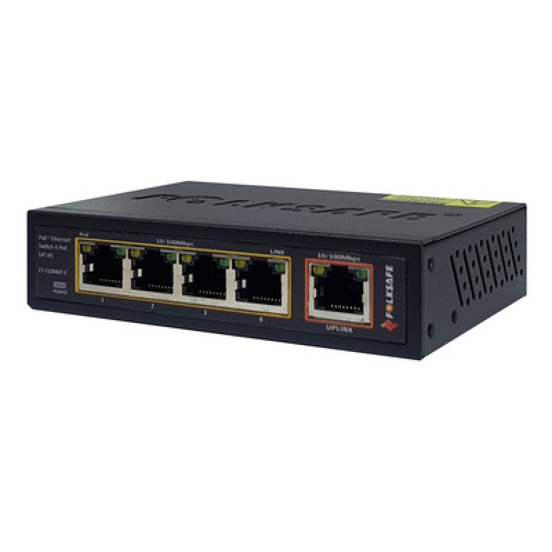 FOLKSAFE FOLKSAFE PoE Ethernet Switch FS-S1004EP-E, 4 Ports 10/100Mbps