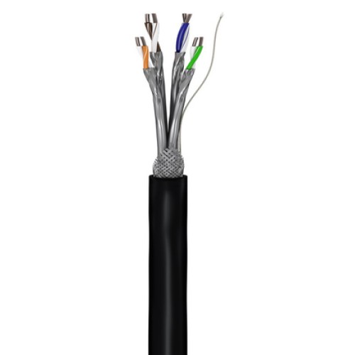 GOOBAY GOOBAY καλώδιο δικτύου 57197, CAT 6 S/FTP, CCA, έως 40m, 100m, μαύρο