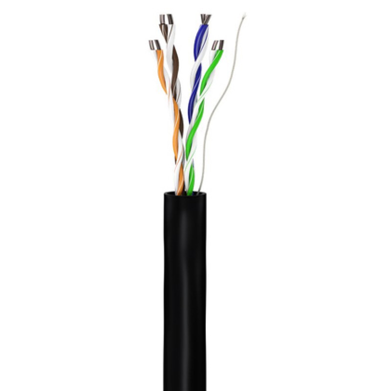 GOOBAY GOOBAY καλώδιο δικτύου 57198, CAT 5e U/UTP, CCA, έως 40m, 100m, μαύρο