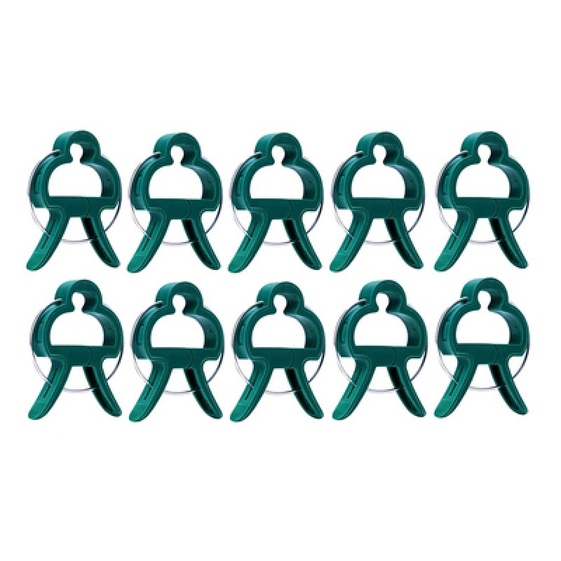 UNBRANDED Κλιπ στήριξης φυτών GAR-0002, 6 x 4.5cm, πράσινο, 10τμχ