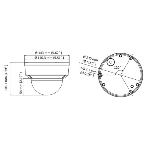 HIKVISION HIWATCH HIKVISION HIWATCH υβριδική κάμερα HWT-D323-Z, 2.7-13.5mm 2MP, IP66, IK10