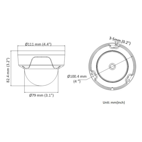 HIKVISION HIWATCH HIKVISION HIWATCH IP κάμερα HWI-D121H, POE, 2.8mm, 2MP, IP67 & IK10