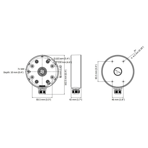HIKVISION HIWATCH HIKVISION HIWATCH βάση κάμερας DS-1280ZJ-DM21, μεταλλική, λευκή