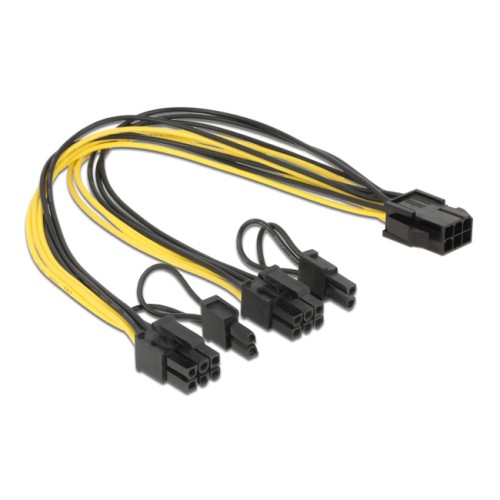 Powertech POWERTECH καλώδιο PCIe 6pin σε 2x 8pin CAB-W044, 30cm