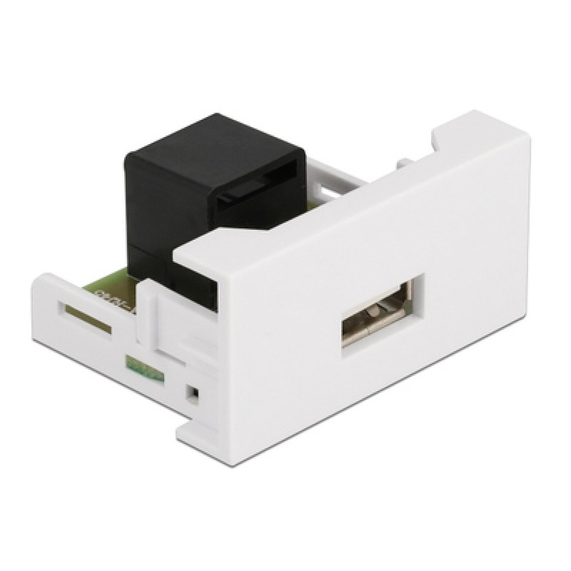 DELOCK DELOCK module USB σε RJ45 Easy 45 81344, 22.5x45mm, λευκό