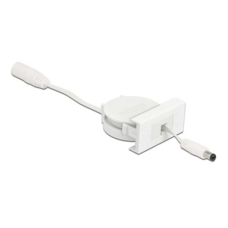 DELOCK DELOCK module καλώδιο τροφοδοσίας Easy 45 81377, ανασυρόμενο 50cm, λευκό