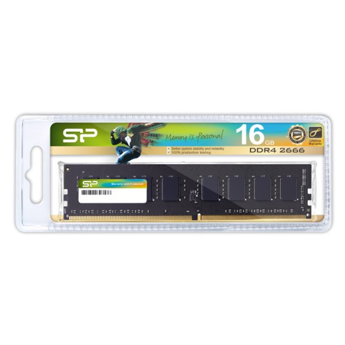 SILICON POWER SILICON POWER μνήμη DDR4 UDIMM SP016GBLFU266X02, 16GB, 2666MHz, CL19