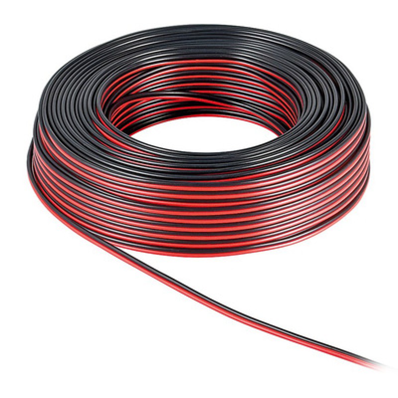Powertech POWERTECH καλώδιο ήχου 2x 0.75mm² CAB-SP004, CCA, 10m, μαύρο & κόκκινο
