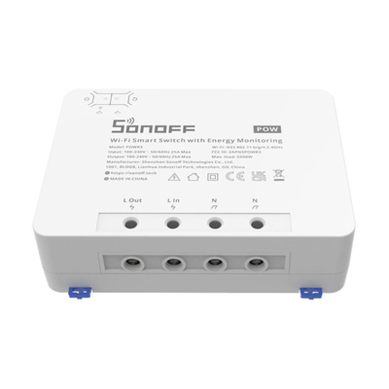 SONOFF SONOFF smart διακόπτης παρακολούθησης ισχύος POWR3, WiFi, 25A, λευκός