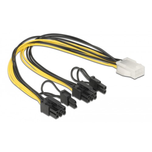 DELOCK DELOCK καλώδιο PCIe 6pin σε 2x 8pin 83433, 30cm