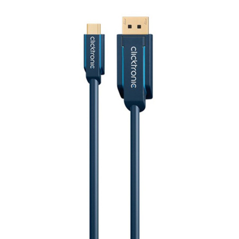 CLICKTRONIC CLICKTRONIC καλώδιο DisplayPort σε USB Type-C 44931, 4K/60Hz, 1m, μπλε