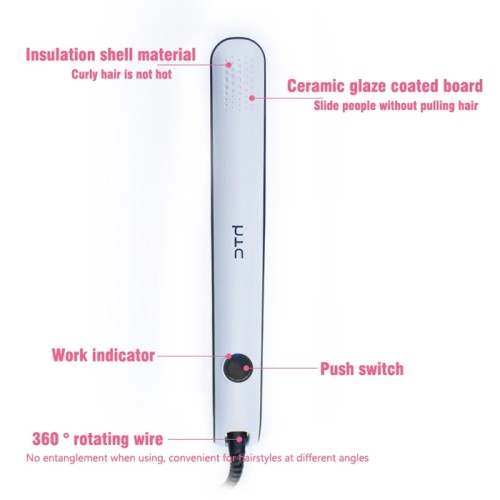 HTC HTC ισιωτική μαλλιών JK-6016, 200°, 35W, λευκή-μαύρη