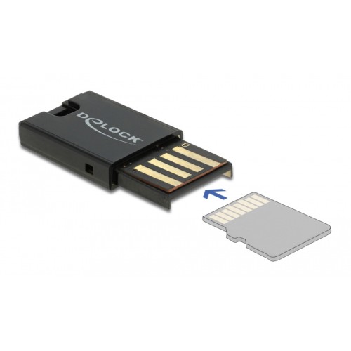 DELOCK DELOCK USB card reader 91603 για κάρτες μνήμης micro SD, μαύρο