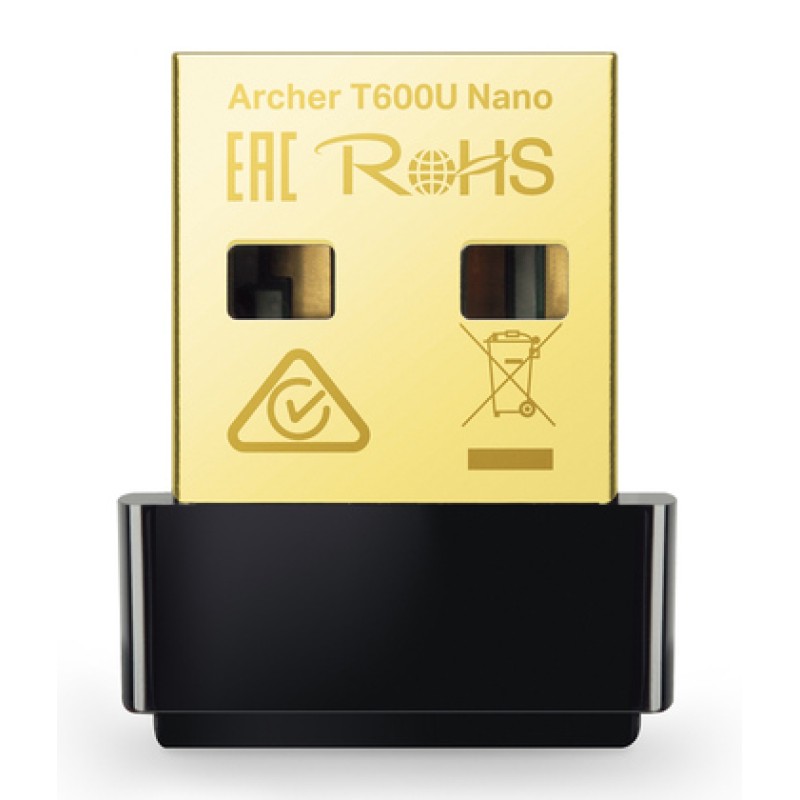 TP-Link TP-LINK ασύρματος USB αντάπτορας δικτύου Archer T600U Nano, 600Mbps, V.1