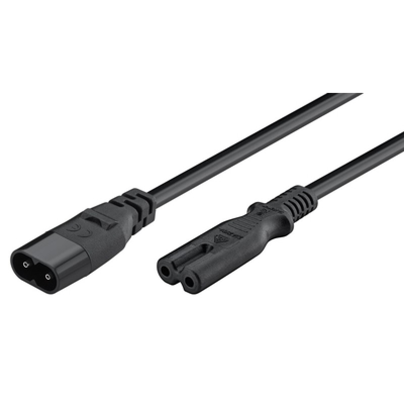 GOOBAY GOOBAY καλώδιο προέκτασης τροφοδοσίας 97201, 2x 0.75mm², 2m, μαύρο