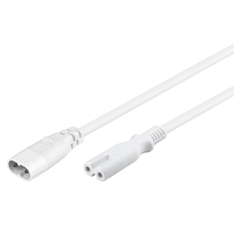 GOOBAY GOOBAY καλώδιο προέκτασης τροφοδοσίας 97200, 2x 0.75mm², 2m, λευκό