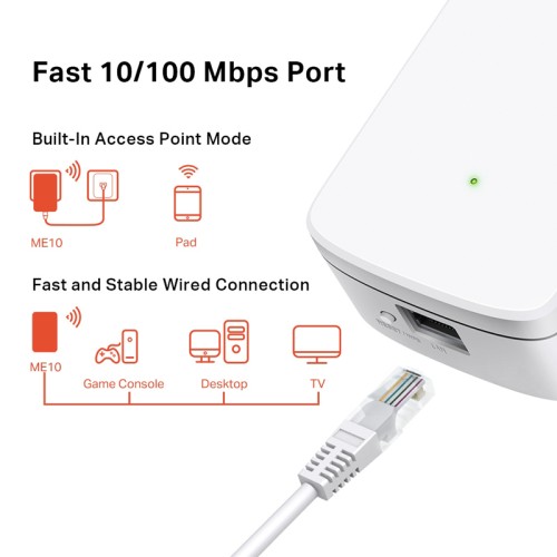 MERCUSYS MERCUSYS Wi-Fi range extender ME10, 300Mbps, Ver. 1.0