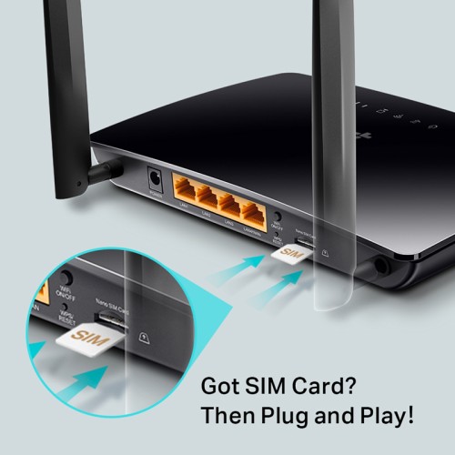 TP-Link TP-LINK router Archer MR200, 4G LTE, Wi-Fi 750Mbps AC750, Ver. 5.2