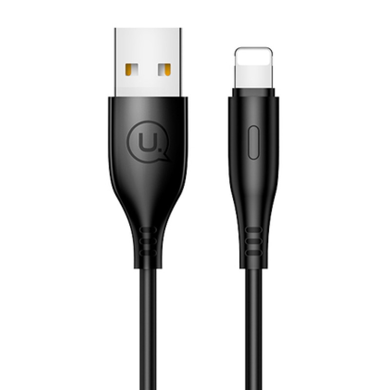 USAMS USAMS καλώδιο Lightning σε USB US-SJ266, 2A, 1m, μαύρο