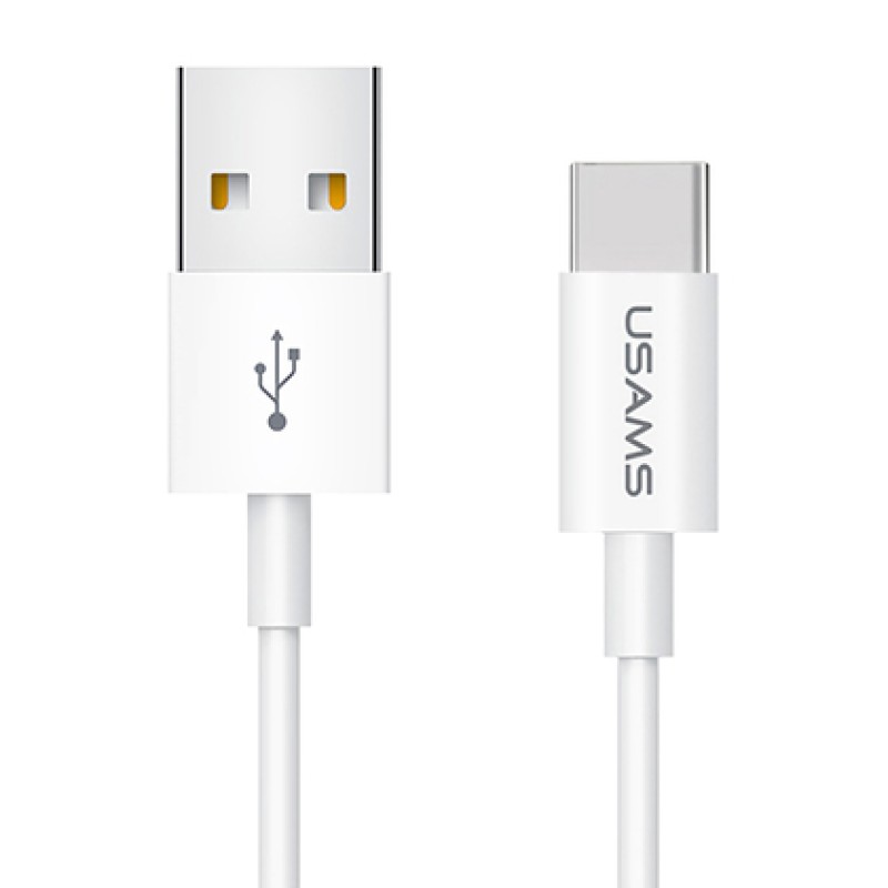 USAMS USAMS καλώδιο USB-C σε USB US-SJ285, 2A, 1m, λευκό