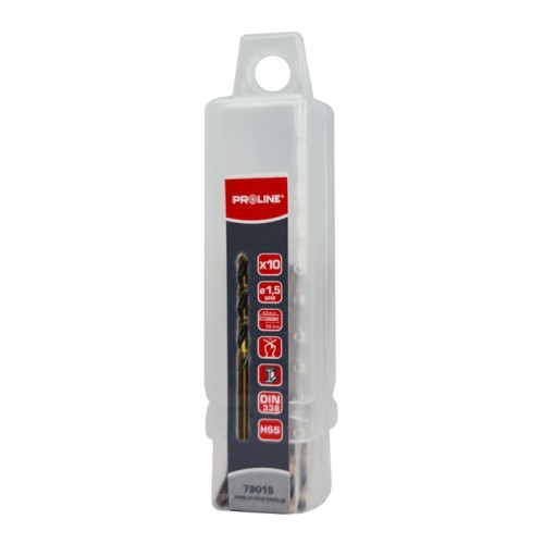 PROLINE PROLINE σετ τρυπάνια για σίδηρο HSS 79015, 1.5mm, DIN 338, 10τμχ