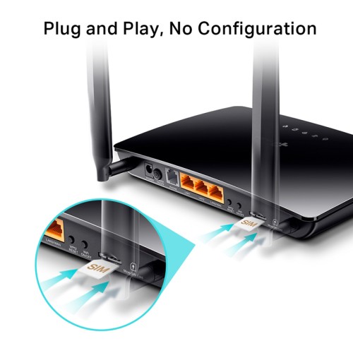 TP-Link TP-LINK Wireless N Telephony Router TL-MR6500V, 4G LTE, 300Mbps, V. 1.20