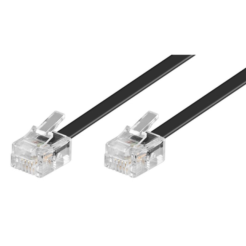 GOOBAY GOOBAY καλώδιο τηλεφώνου 50317, RJ11 6P4C, CCA, 3m, μαύρο
