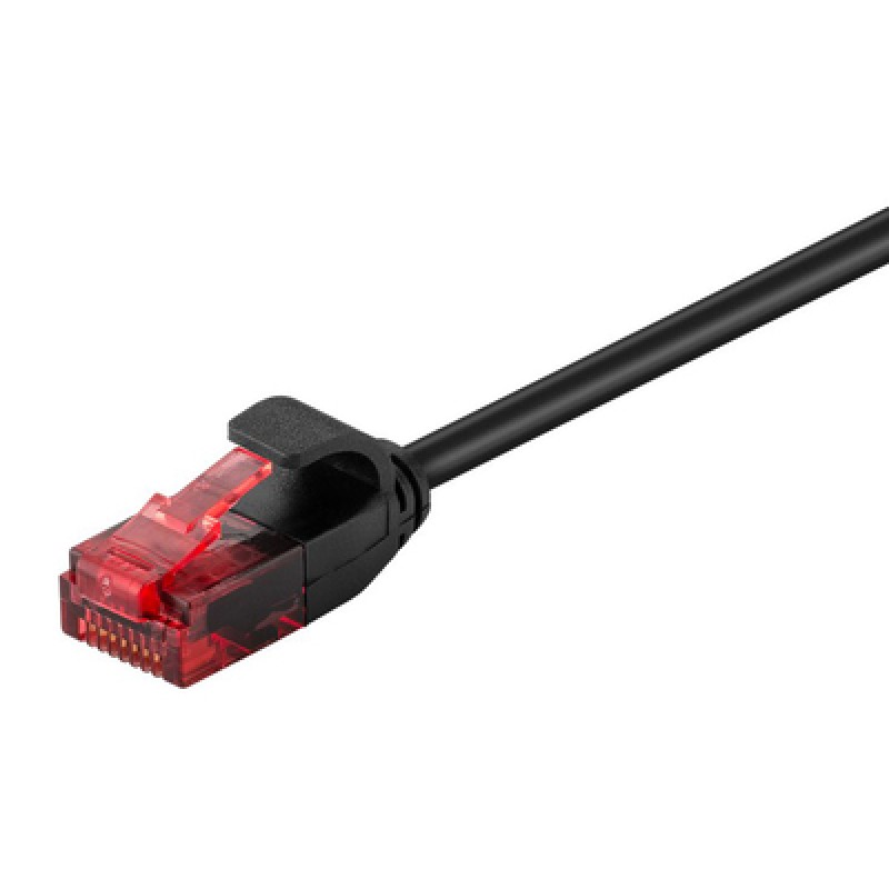 GOOBAY GOOBAY καλώδιο δικτύου 93714, CAT 6 U/UTP, slim, copper, 1m, μαύρο