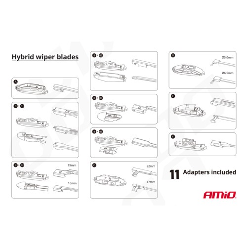 AMIO AMIO υαλοκαθαριστήρας Hybrid 02202, 15