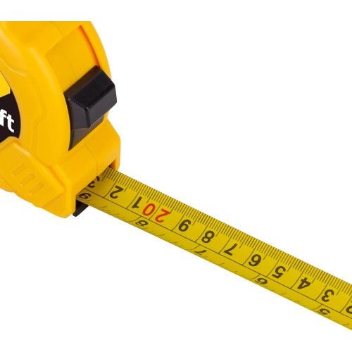 DELI DELI μέτρο DL9010Y, με κλείδωμα & clip ζώνης, 10m/33ft x 25mm