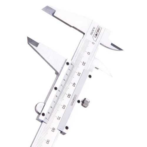 DELI DELI παχύμετρο ακριβείας DL92150 με θήκη μεταφοράς, 150mm, ασημί