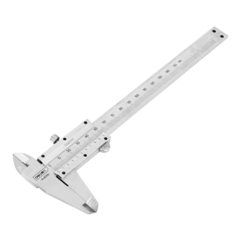 DELI DELI παχύμετρο ακριβείας DL92150 με θήκη μεταφοράς, 150mm, ασημί