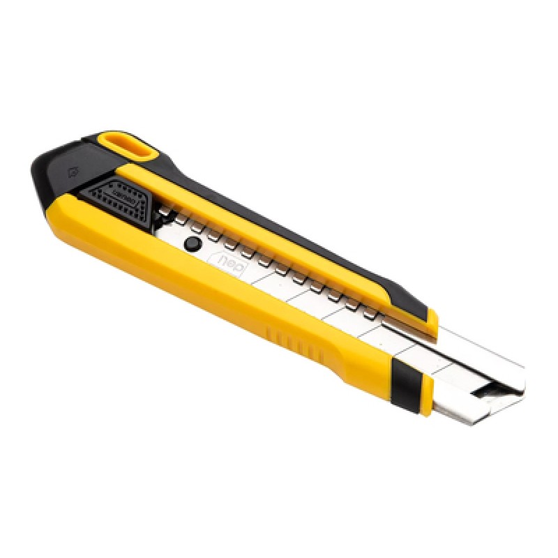 DELI DELI πλαστικό κοπίδι με ασφάλεια DL025, 25mm, κίτρινο