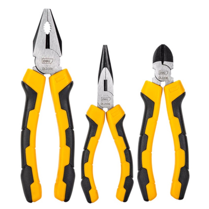 DELI DELI σετ πένσες DL2008-3 με αντιολισθητικές λαβές, 20.5/17.5/17cm, 3τμχ