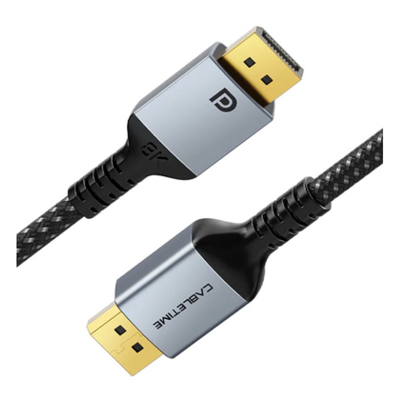 CABLETIME CABLETIME καλώδιο DisplayPort CT-DP8K, 32.4Gbps, 8K/60Hz, 3m, μαύρο