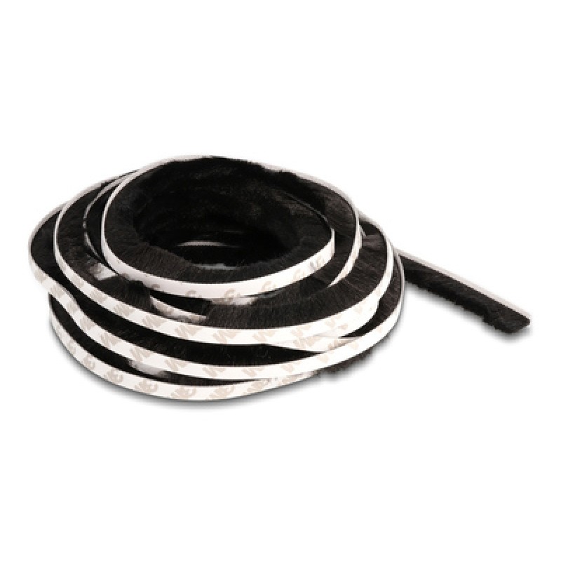 DELOCK DELOCK αυτοκόλλητη μονωτική ταινία 66895 για παράθυρα, 15mm, 5m, μαύρη