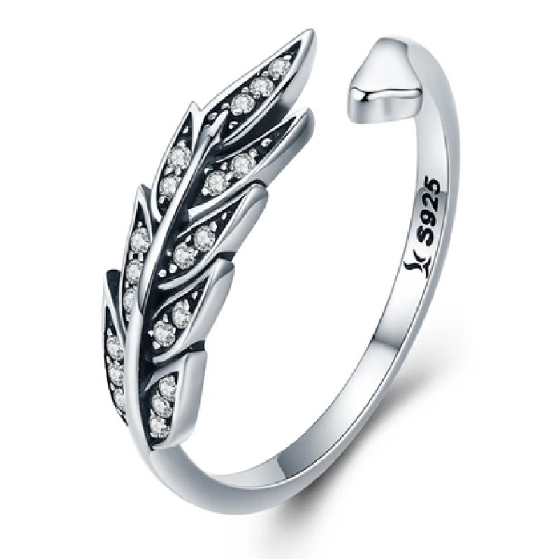 BAMOER BAMOER δαχτυλίδι SCR313, κυβική ζιρκόνια, ανοιγόμενο, ασήμι 925, ασημί