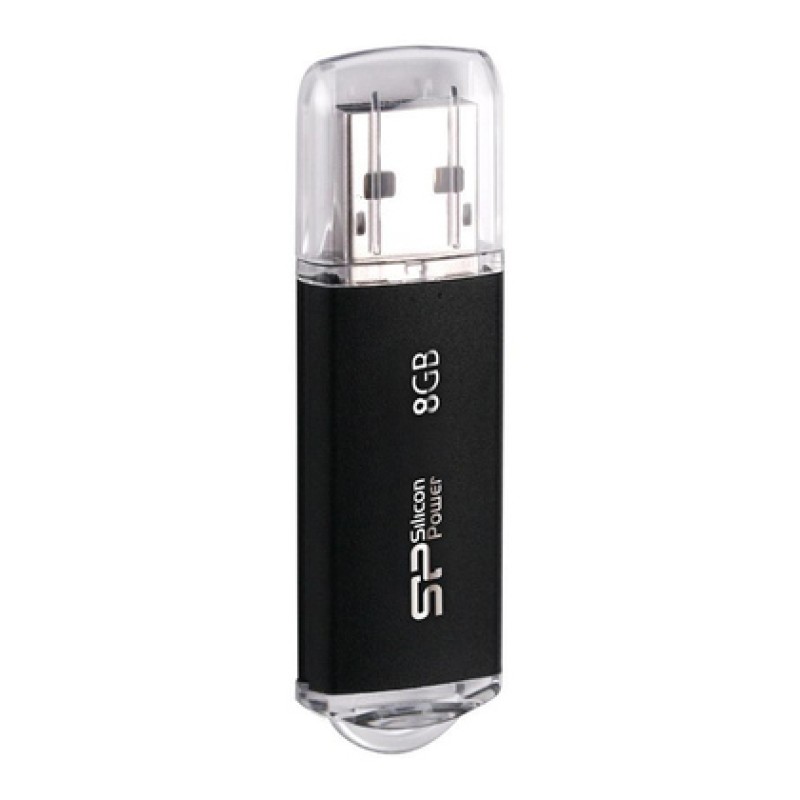 SILICON POWER SILICON POWER USB Flash Drive Ultima II-I, 8GB, USB 2.0, μαύρο